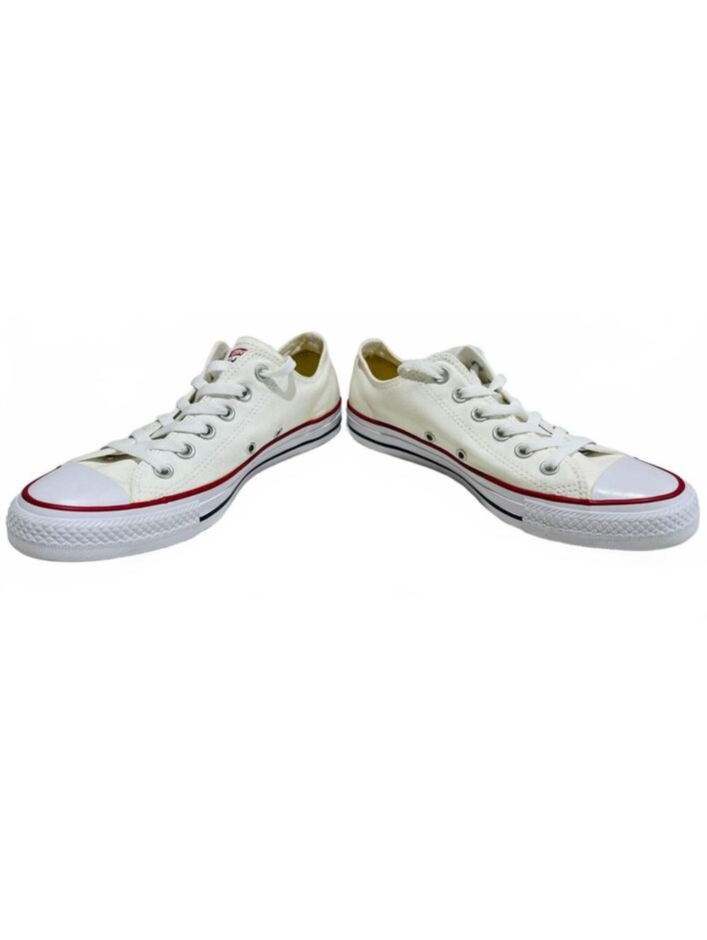 Converse Chuck Taylor All Star Low Top Sneakers White Red Woman's Size 8 - Picture 5 of 11
